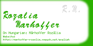 rozalia marhoffer business card